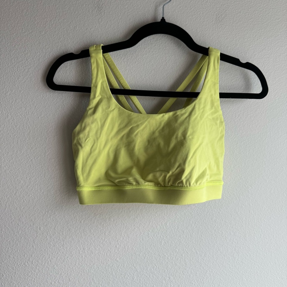 Lululemon Energy Longline Bra Electric Lemon size 8 - Picture 3 of 5
